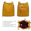 Woodland Leathers Women's Medium Size Vegan Leather Hobo Bucket Tote Handbags For Women - Elegant Black Handbag With Long Straps, Stylishly Spacious Designer Elegance bags for women (Yellow) #2