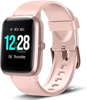 Lintelek Smart Watch with 1.3" LCD Full Touch Screen, Large Screen Fitness Tracker