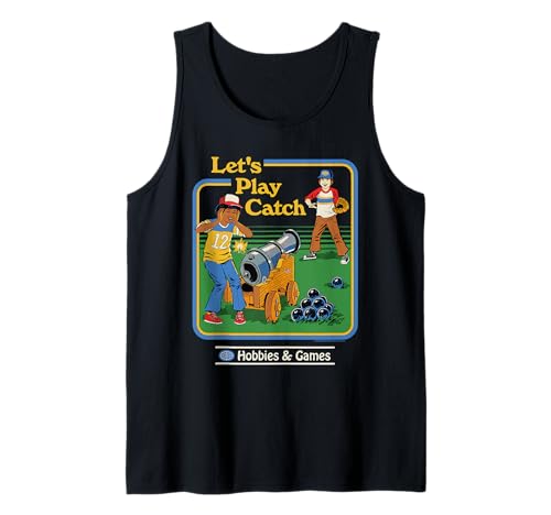 Photo de Let's Play Catch Cannon Retro Vintage Funny Adult Humor Débardeur