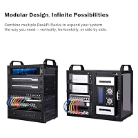 GeeekPi DeskPi RackMate TT Mini-Serverschrank für Mini-PCs, 200 mm Tiefes Mini-Rack inkl. 2X 0.5U Regalboden, für NAS, AV- & Netzwerktechnik (Schwarz) – Ansicht 6