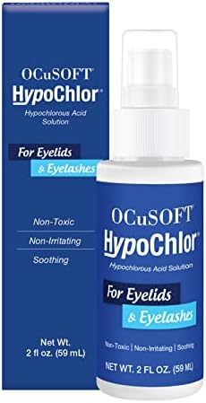 OCuSOFT Hypochlor Hypochlorous Acid Solution Spray 0.02% 59 Milliters, Eyelid Spray for Irritated Eyelids