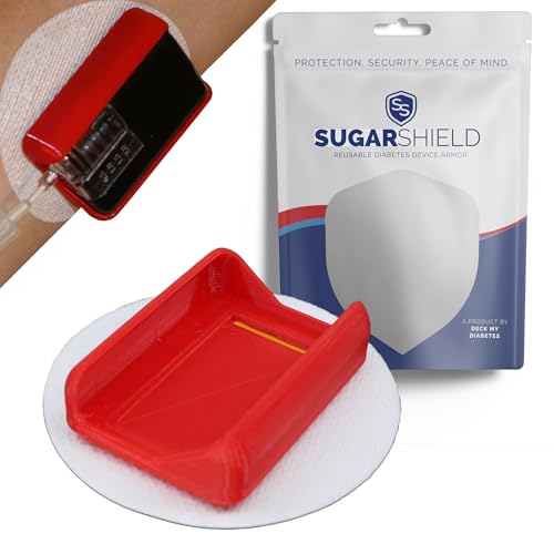 SugarShield - Hypoallergenic On-Body Sleeve Compatible with Tandem Mobi Insulin Pump. (Fire Engine Red)