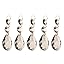 PATIKIL Clear Crystal Teardrop, 5 Pack 38mm Chandelier Prisms Parts