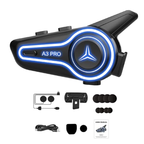 Auriculares de casco inteligentes con cancelación de ruido IP67 y ajuste universal para moto