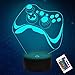 Attivolife Juego 3D Lámpara,Controlador Noche Luz por Niños,16 colores Cambiando con Remoto + Tiempo + Regulador de intensidad, Video Jugador Habitación Accesorios como Regalos por Adolescente Hombres