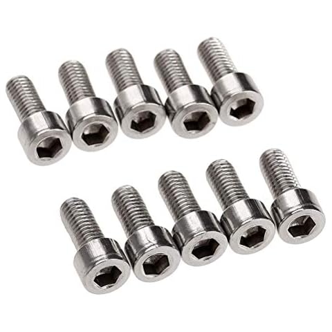 10PCS Bicycle M5*10MM Inner Hexagon Stainless Steel Water Bottle Cage Screw Bottle Holder Bolt Bike MTB Road Bike Fixed Gear Mountain Bike Accessories Cover