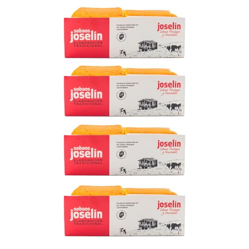 Joselín Sobaos Grandes, Elaborados con Margarina, Empaquetados individualmente en Papel parafinado, Paquete de 4 Sobaos (575 gr) (Pack de 4)