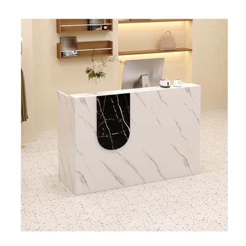 Genérico Mostrador de recepción, mostrador de Venta minorista, Caja, cajero, taquilla de Oficina con cajones, Cable, mostrador de recepción con Cerradura, Escritorio de Madera con cajones de almacena