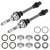 Youxmoto Front CV Axle & Wheel Bearing Kit Fit for Polaris Sportsman 335 400 500 1995-2008; For Scrambler 400 500 1995-2009; For Magnum 325 425 500 (4x4 6x6); For Diesel/Xplorer 99-02; not fits 2x4