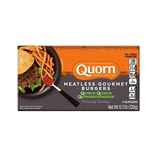 QUORN Meatless & Soy Free Gourmet Burgers, 11.3 Oz ( Pack of 12)