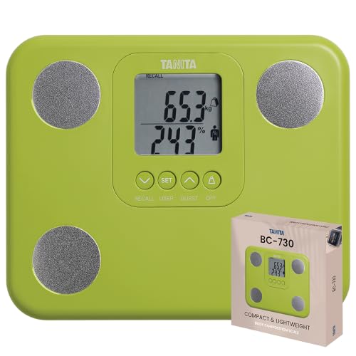 Image of TANITA BC-730 Smart Scales for Body Weight and Fat – Digital Bathroom Scales, Body Fat Scales with LCD Display, Compact Weight Scale, Green