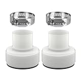 Type B Hose Adapters for Filter Pump and Saltwater,1.25' to 1.5' Hose Conversion Adapters B Kit to Upgrade Pool Filter Pumps and Saltwater System with 2 Metal Clamps Replaces Part 25009