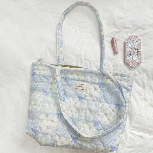 Image of Sunwel Fashion Top Zipper Floral Quilted Bag Small Tote Bag for Women