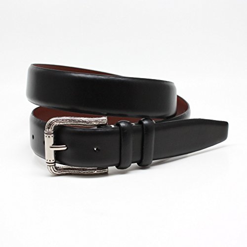 TORINO LEATHER 35MM BLACK WAXHIDE W/ITALIAN ETCHED NKLE BKL mens2