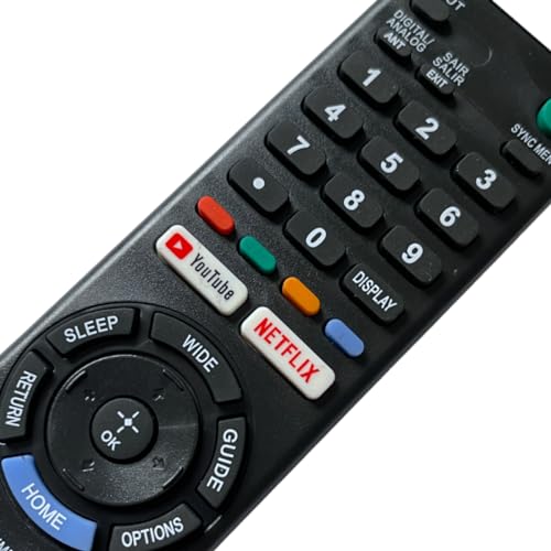Controle Remoto Compatível Com Sony Rmt-Tx300B Bravia Led Smart TV Com YouTube Netflix KD-70X6700E K