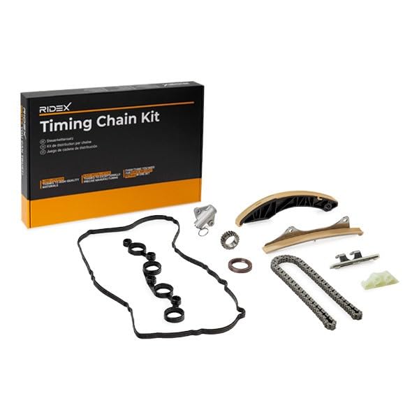 RIDEX 1389T0242 Kit de cadena de distribución con juntas con ruedas dentadas Compatible con KIA RIO III UB