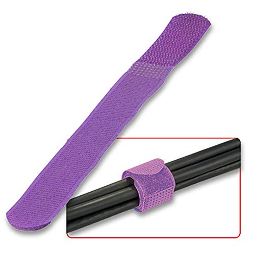Preisvergleich Produktbild LINDY 40783 - Kabelmanager - Klett - Kabelbinder, 10 Stück, lila