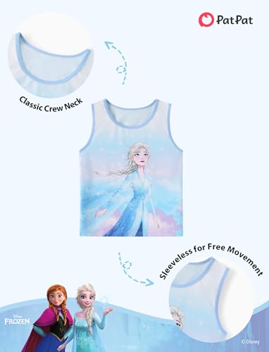 Image of Disney Stitch丨 Frozen丨 Minnie Mouse丨Princess丨Winnie Tank Top+Dolphin Shorts Girls Outfits Workout Athletic Set Summer