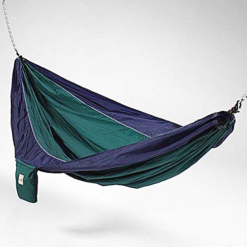 Parachute-Silk-Lightweight-Portable-Double-Hammock-In-Blue-Green Parachute Silk Lightweight Portable Double Hammock In Blue / Green - Image 1