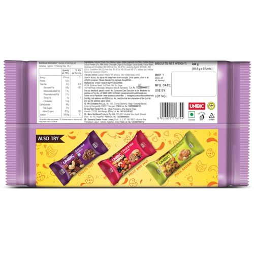 Image of Unibic Choco Ripple Cookies I Chocolate Biscuits I 494 g (Pack of 3)