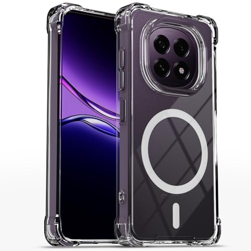 Image of Amazon Basics Back Cover for Oppo F29 5G Mag-Safe Shockproof PC + TPU Protective Case Magnetic Support Bumper Case (Transparent Mag-Safe)