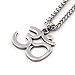 Gungneer Stainless Steel Aum Om Pendant Necklace Yoga Hindu Spiritual Amulet Charm Jewelry Accessory Men women