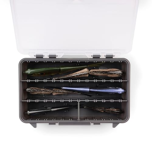 Image of Plano StowAway 3600 Deep Stow Tackle Box with Corrosion-Preventive Rustricor, Single Latch Design, Transparent DuraView Lid, Stackable Storage for Fishing Bait, Lures and Gear