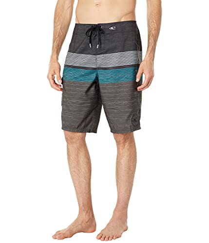 O'NEILL Men's 21 Inch Geo Print Boardshorts - Water Resistant Swim Trunks for Men with Quick Dry Stretch Fabric and Pockets
