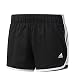 adidas Women's Running M10 Shorts 3" Inseam, Black/White, Medium