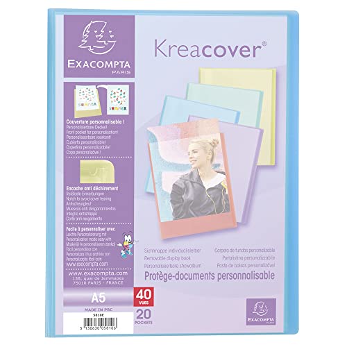 Exacompta 5810E Sichtmappe KreaCover Pastell aus Kunststoff DIN...