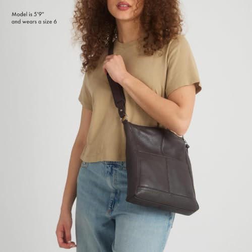Image of The Sak Lucia Leather Crossbody Purse, Zipper Closure with Adjustable Strap