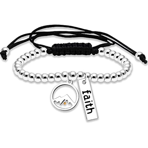 Uloveido Adjustable Brass Beads Bracelet with Charm Cover