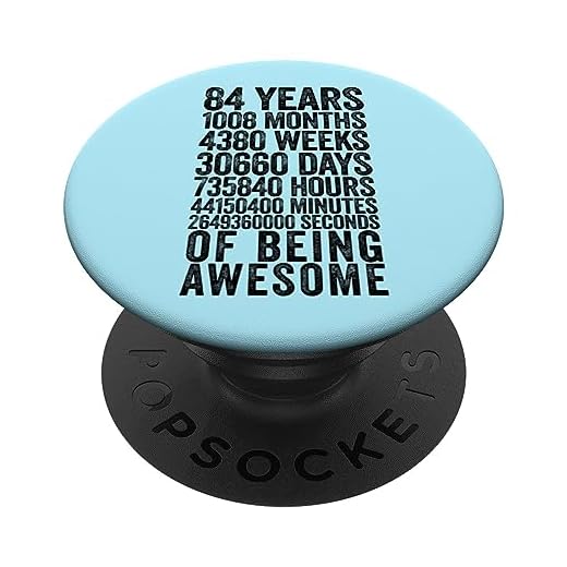 Divertida camiseta de cumpleaños 84 Old Meter Divertidos regalos de 84 años PopSockets PopGrip Intercambiable