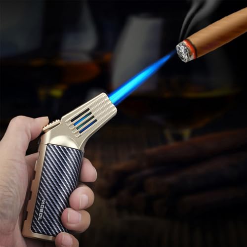 Encendedor de llama ajustable recargable a butano miniatura 4
