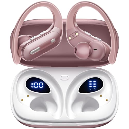 Active Noise Cancelling Ear Buds Wireless Earbuds 90 Hrs Playtime Bluetooth Headphones with Hi-Res Stereo Deep Bass Power Display Earphones with Earhooks Waterproof ANC/Transparency for Sports/Gym - image 1
