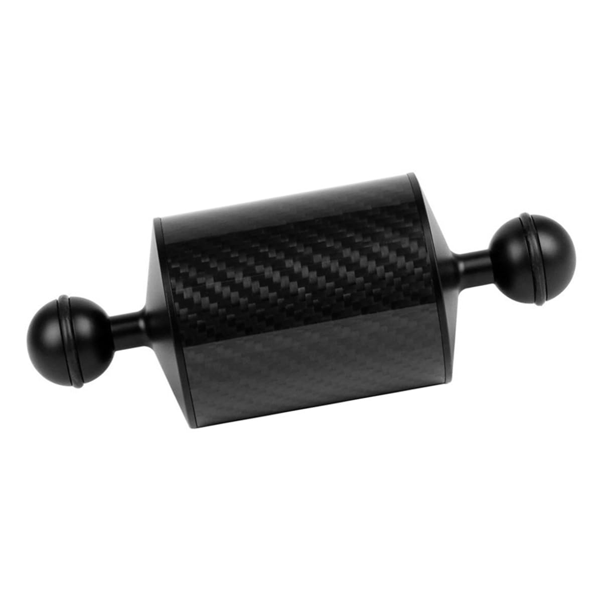 Ludom Bras flottant en fibre de carbone pour système d'éclairage ultra-léger à flottabilité sous-marine de 1 pouce pour plateau de plongée (noir, diamètre 60 mm, 5")