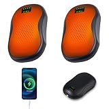 Rechargeable Hand Warmers 2 Pack, 5200mAh Electric Hand Warmers, AI Smart Heat Up to 118℉ with 13Hrs Warmth Portable Pocket Heater for Christmas, Office, Outdoor, Golf, Hunting, Camping (Black, Small)
