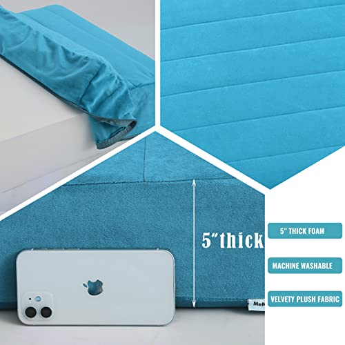 Memorecool Square Floor Pillow Seating For Adults Kids, Large Meditation Cushion Floor Pillow With Thick Foam & Soft Tufted Cover, Washable Big Pillow Seat Floor Cushion For Sitting Yoga 22" Blue #TOP3