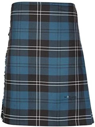 The Scotland Kilt Company Men's Kilt in Ramsay Blue Ancient Tartan 8 Yard Poly Viscose Knee Length Scottish Wedding Skirt - Image 5