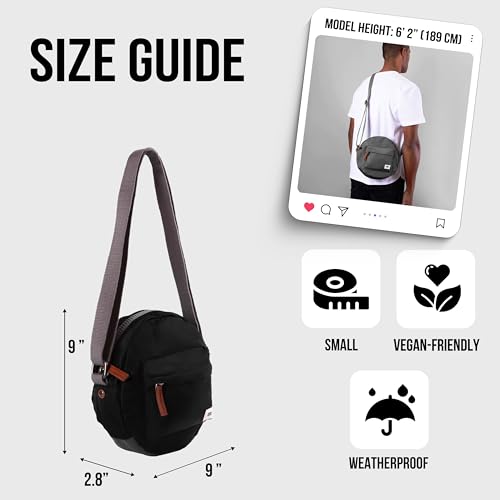 ORI LONDON Crossbody Bag - Nylon Small Crossbody Bags for Women & Men with Chunky Zippers - The Paddington2