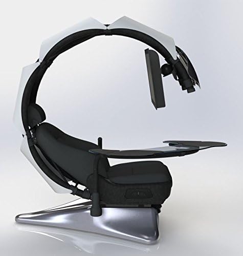 Pre-Order(Order leadtime :4weeks After Order) Drian Workstation Game Chairs IT & Furniture Converged Gaming Chair for Office and Home and Game for Single Monitor & Left Door Direction (Pure White)