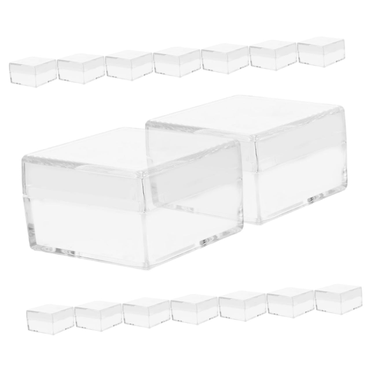 Vitrine acrylique transparente miniature et rangement boîte carrée couvercle minéraux insectes