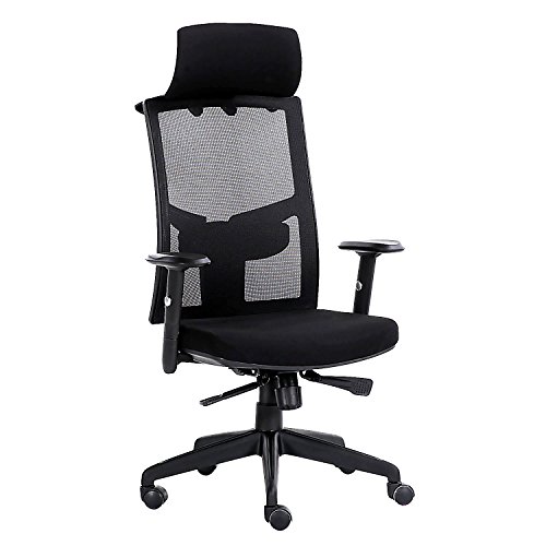 LYON BIFMA Certified Mesh Office Chair with Built-in Coat Hanger, Pivoting Armrests