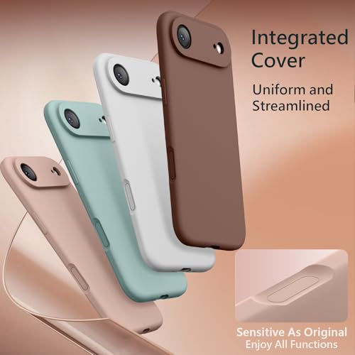 Image of FireNova Magnetic for iPhone Air Case, Compatible with MagSafe, [Integrated Silicone Camera Control Button] [Camera Protection] Microfiber Lining Phone Case for iPhone 17 Air, 6.5 inch, Pinksand