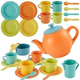 AOLEVA Teeservice Set Kinder, Spielküche Zubehör Tee Set für Kinder