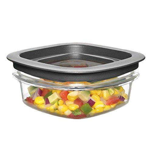 Rubbermaid Premier Food Storage Container, 1.25 Cup, Grey (Pack of 4)
