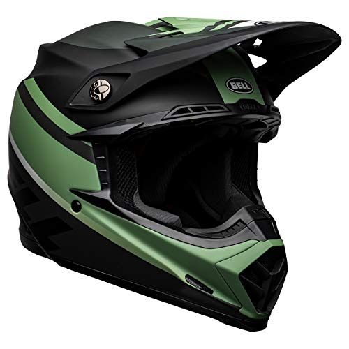 Bell Moto-9 MIPS Dirt Helmet (Matte Black/Dark Green - Medium)