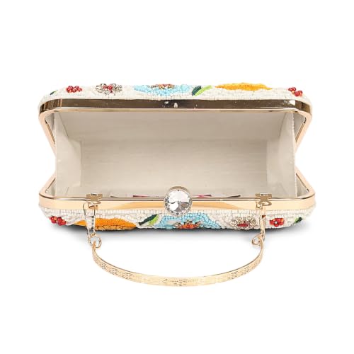 Image of LONGING TO BUY Hand Crafted Designer Box Clutch - Zari Embroidery For Women