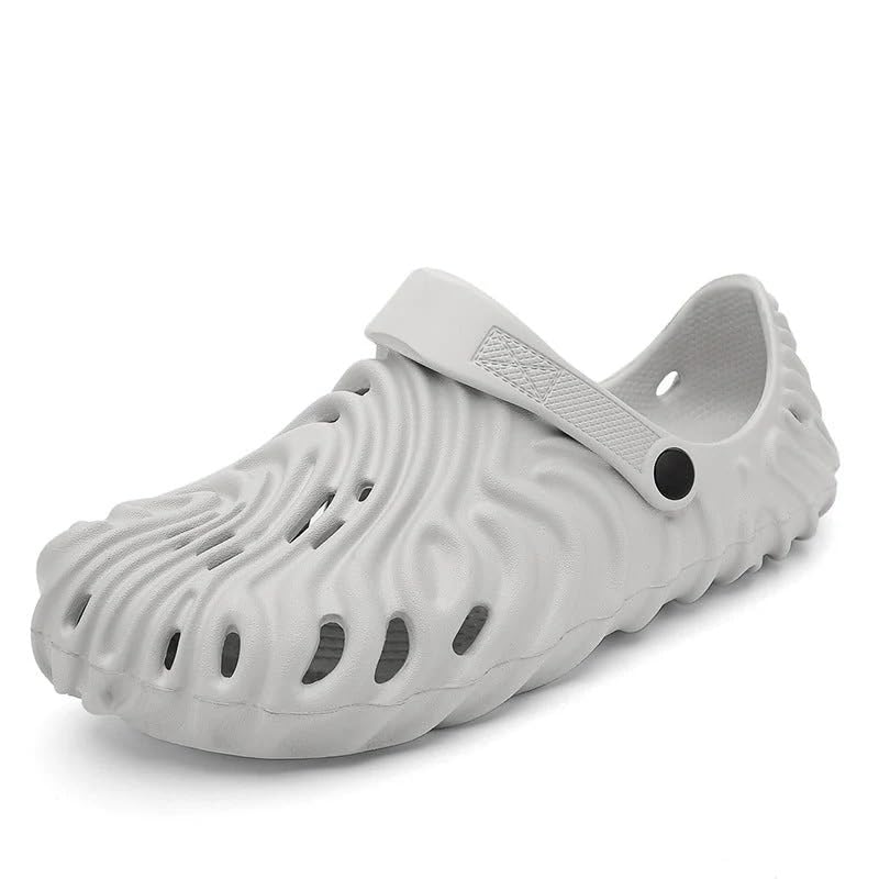 Image of Unisex Slip-On Wave Design Pattern Clogs