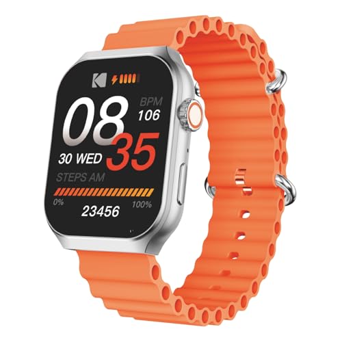 Kodak SW-7210 - Reloj Inteligente - Pantalla HD de 51 mm - Llamadas Bluetooth y Asistente de Voz - Frecuencia cardíaca, SpO2, estrés - Más de 100 Modos Deportivos - GPS - 5 días de duración de la